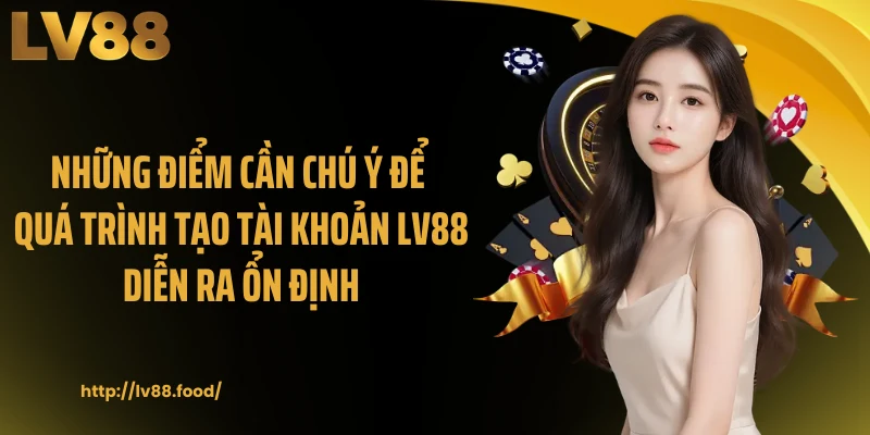 Những điểm cần chú ý để quá trình tạo tài khoản LV88 diễn ra ổn định